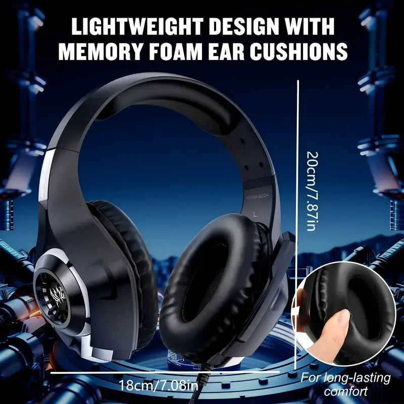 Auriculares gaming RGB con micrófono
