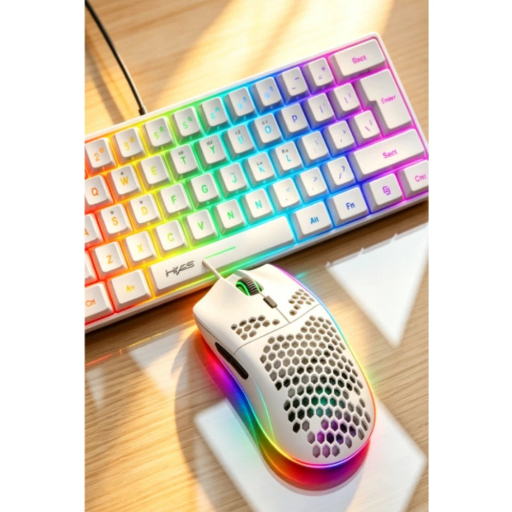 Pack teclado 60% + ratón gaming RGB