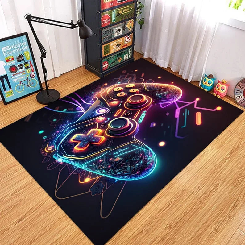 Alfombra gamer neón antideslizante