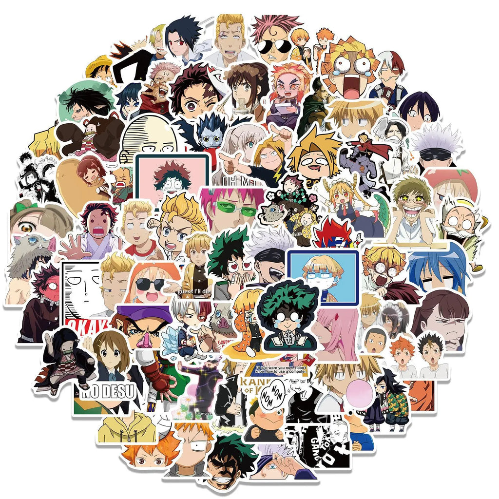 Pack 300 pegatinas anime resistentes al agua