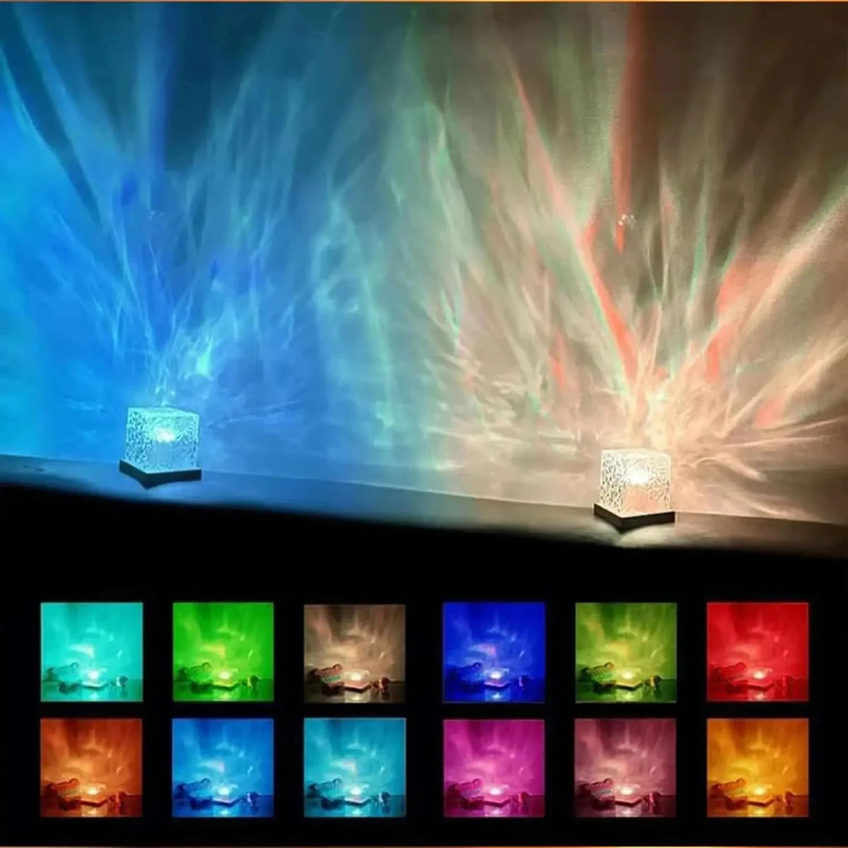 Lámpara proyectora aurora · 16 colores