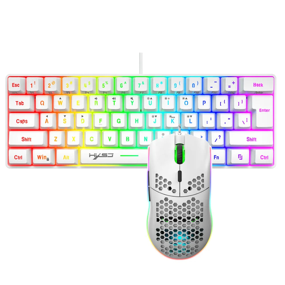 Pack teclado 60% + ratón gaming RGB