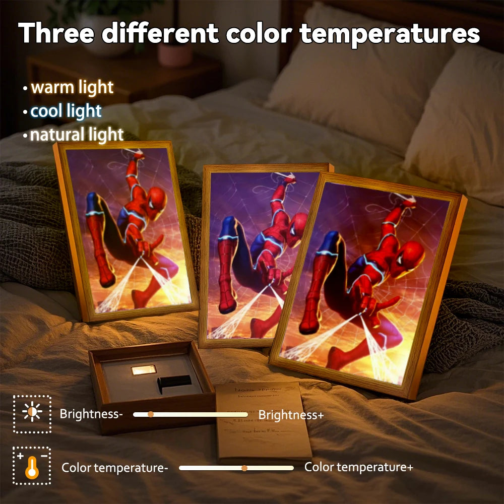 Cuadro LED héroe arácnido · A5